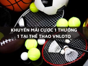 khuyến mãi cược 1 thưởng 1 tại thể thao vnloto