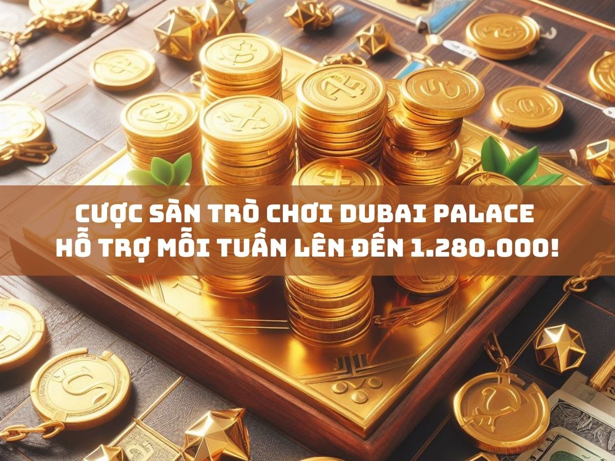 cược sàn trò chơi dubai palace hỗ trợ mỗi tuần lên đến 1.280.000!